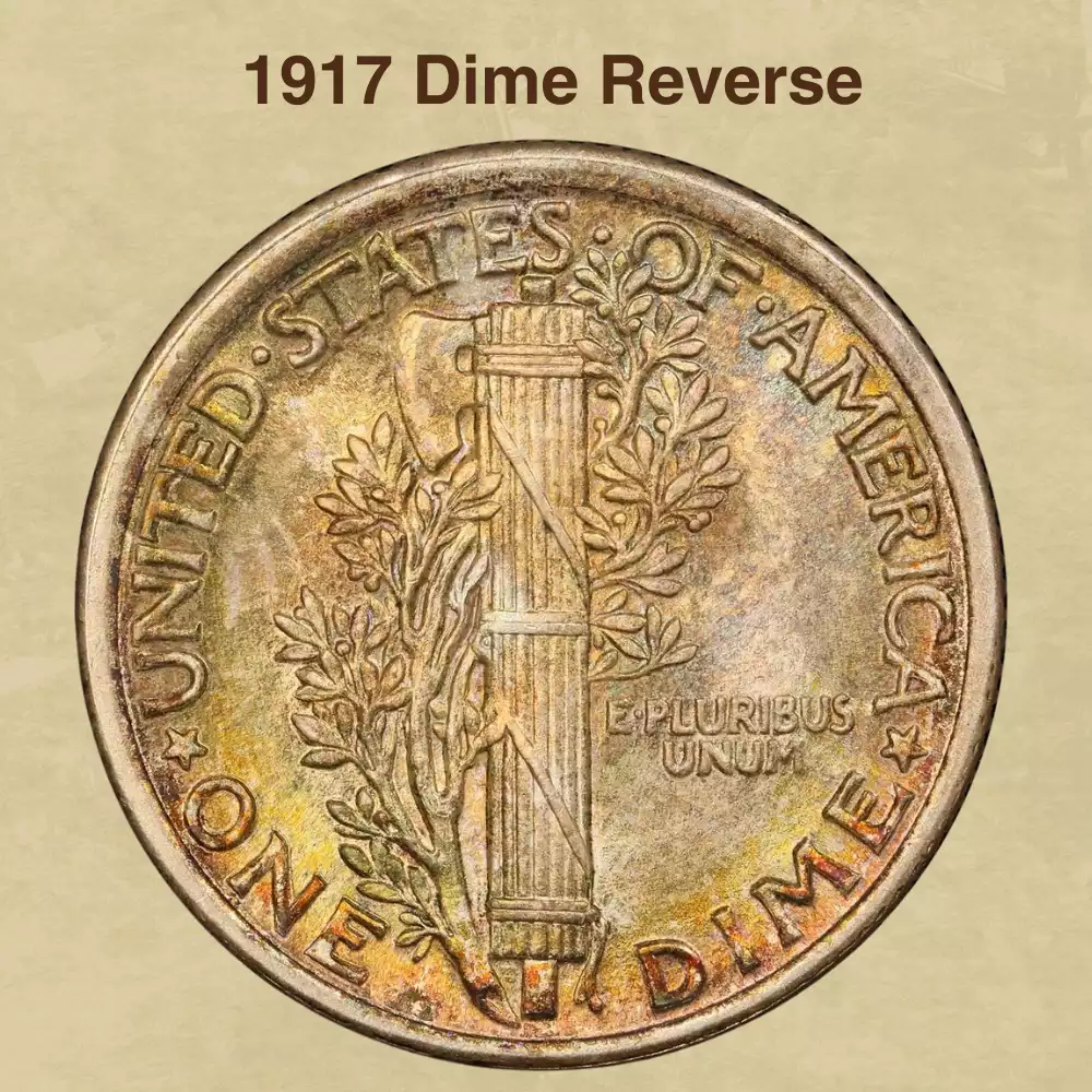 The Reverse Of The 1917 Dime
